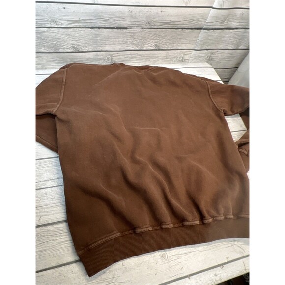 Vintage 90s Hard Rock Hotel Las Vegas Pullover Sweatshirt Cheetah Brown M/L - Picture 9 of 9